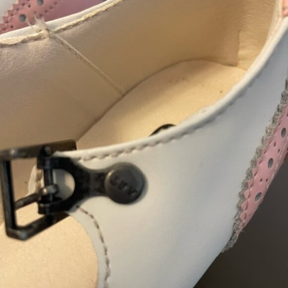 The Art Company Designer Mary Jane Printed Heels Shoes Size 38/8 PINK/WHITE - Picture 8 of 8